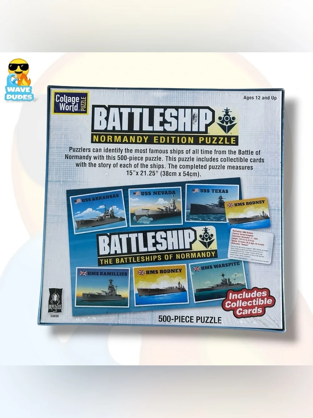 Bepuzzled: Battleship Normandy Edition 500 Piece Puzzle